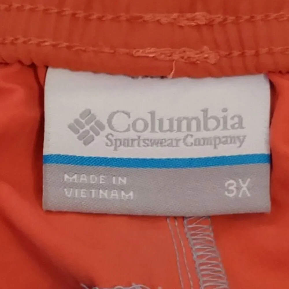 New With Tags Columbia Women's Sz 3X Court Shorts Colorblock Blue Orange